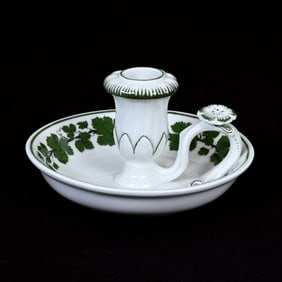 Chamberstick, Meissen Blue Crossed Swords Mark