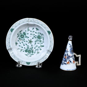 (2) Items, Meissen Blue Crossed Swords Mark