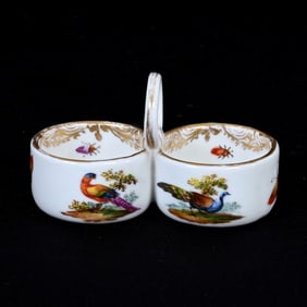 Double Salt Cellar, Meissen "AR" Mark