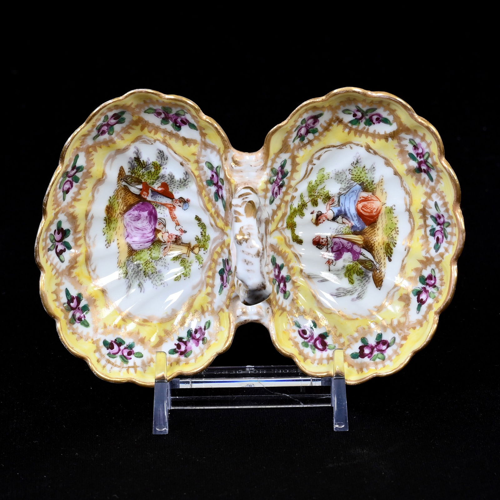 Double Salt Cellar, Meissen Blue Crossed Swords (1 of 2)