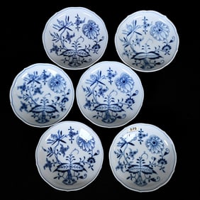 (6) Bowls, Meissen Blue Crossed Swords Mark