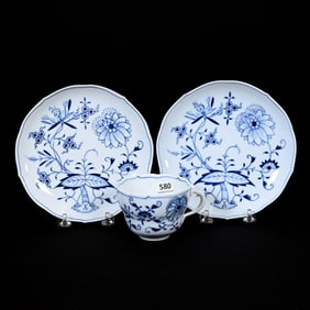 (3) Items, Meissen Blue Crossed Swords Mark