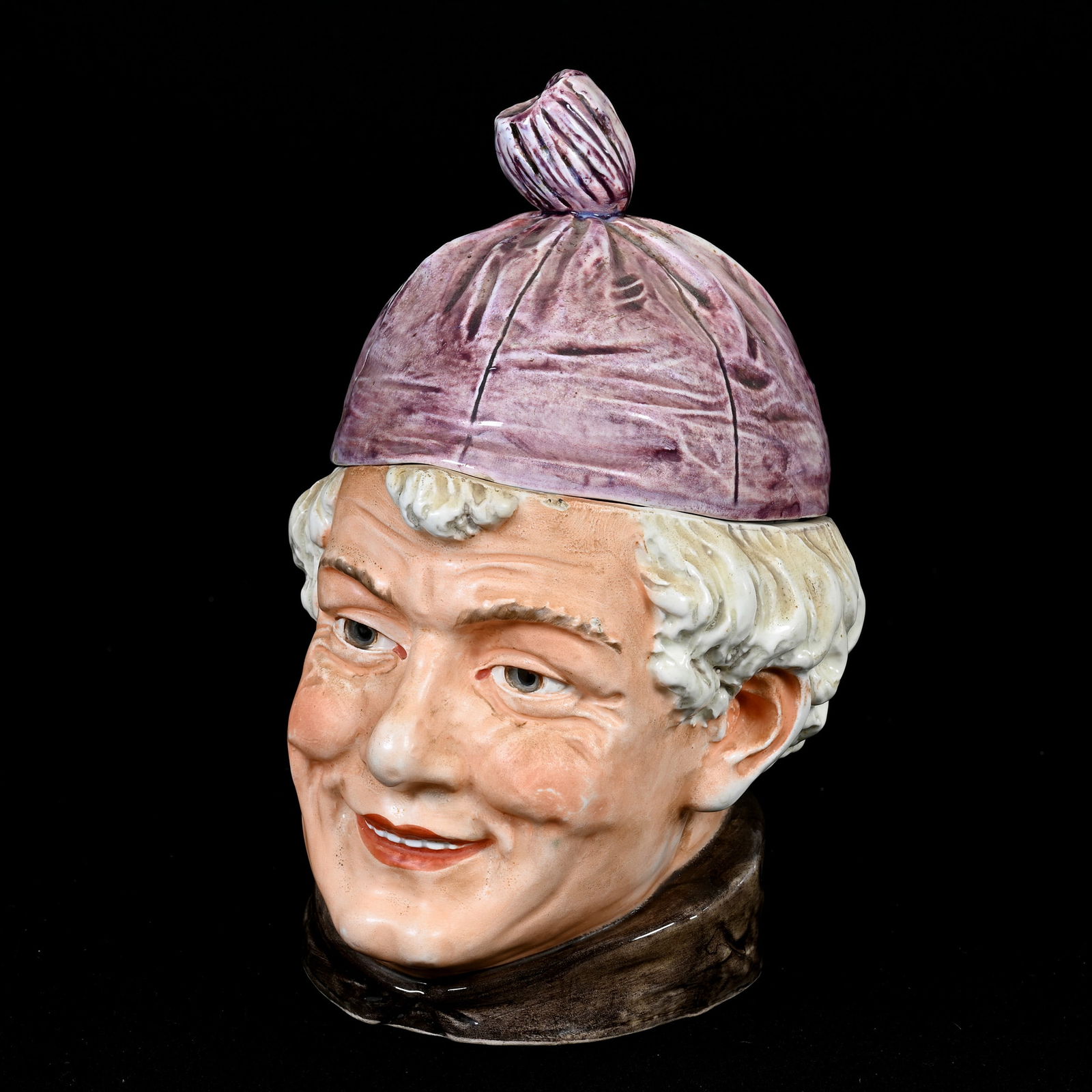 Figural Humidor, Majolica Style (1 of 3)