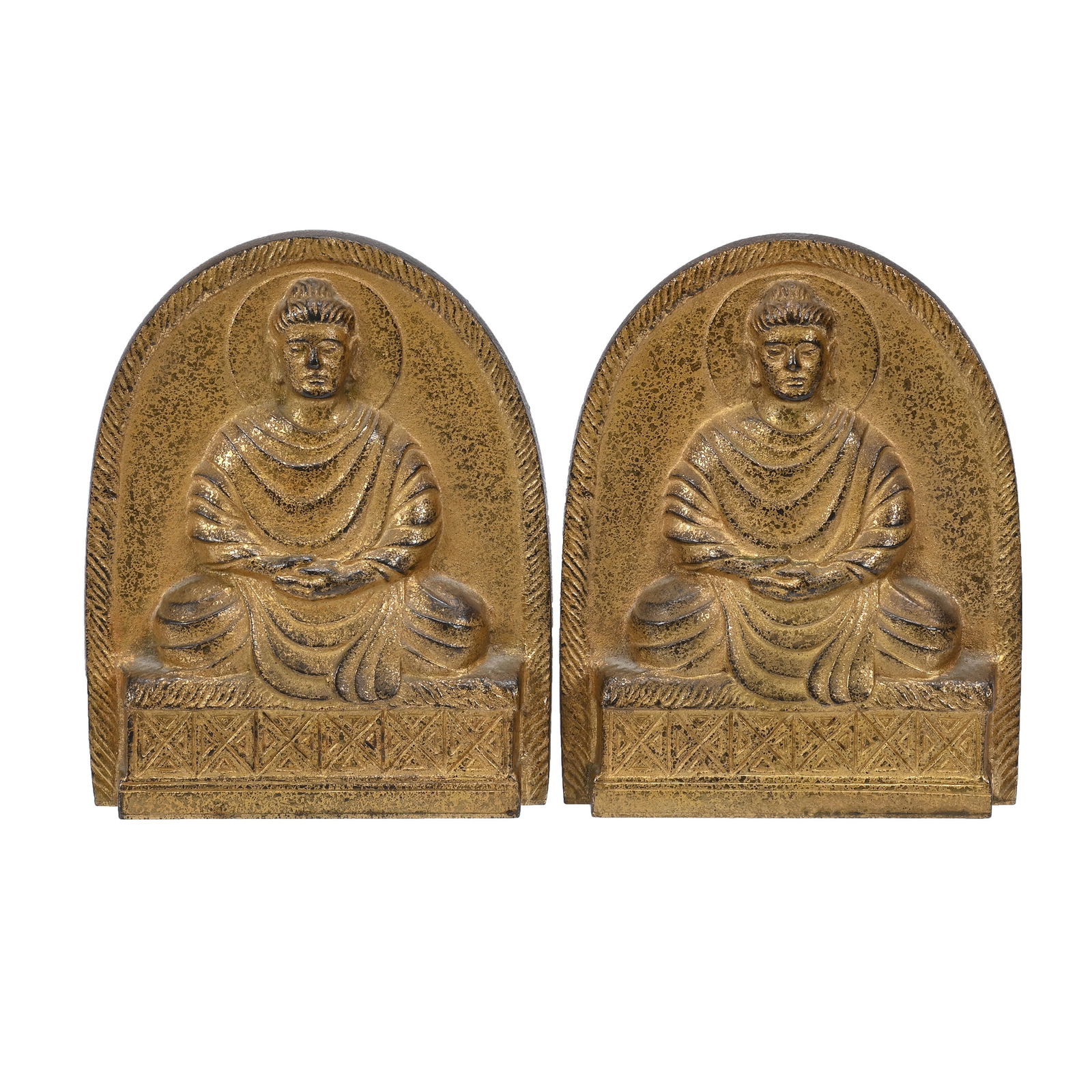 Pair Bronze Bookends Marked Tiffany Studios #1025 (1 of 4)