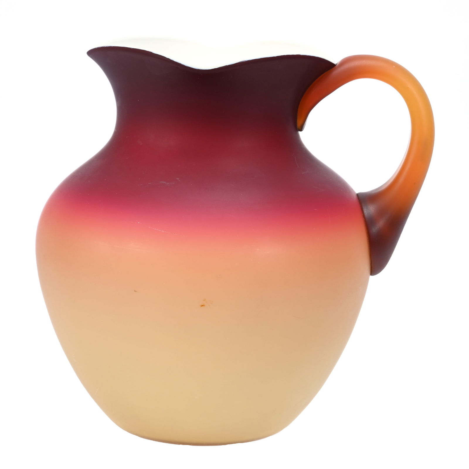 Pitcher, Wheeling Peachblow Art Glass, Acid Finish (1 of 3)