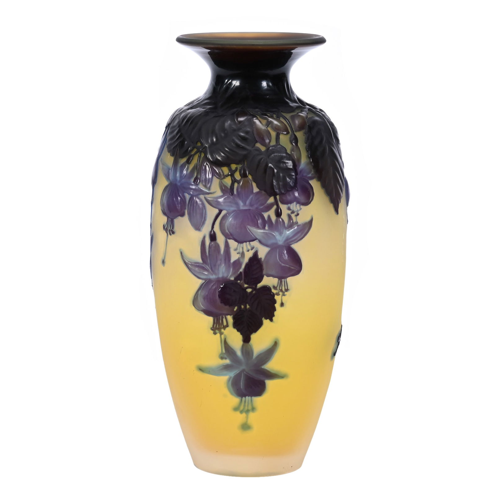 Vase Signed Galle Souffle French Cameo Art Glass (1 of 4)