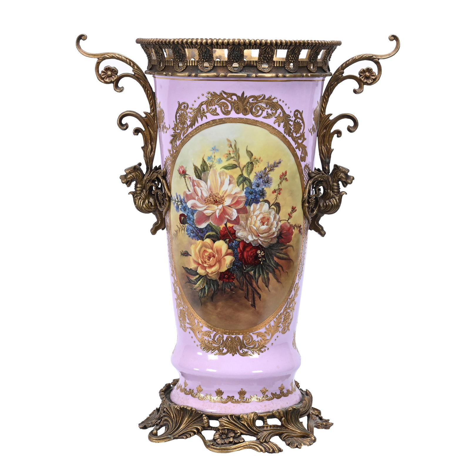 Umbrella Stand, Unmarked Old Paris Style Porcelain (1 of 3)