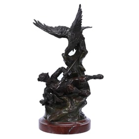 Austrian Bronze Group Signed Ruffino Besserdich