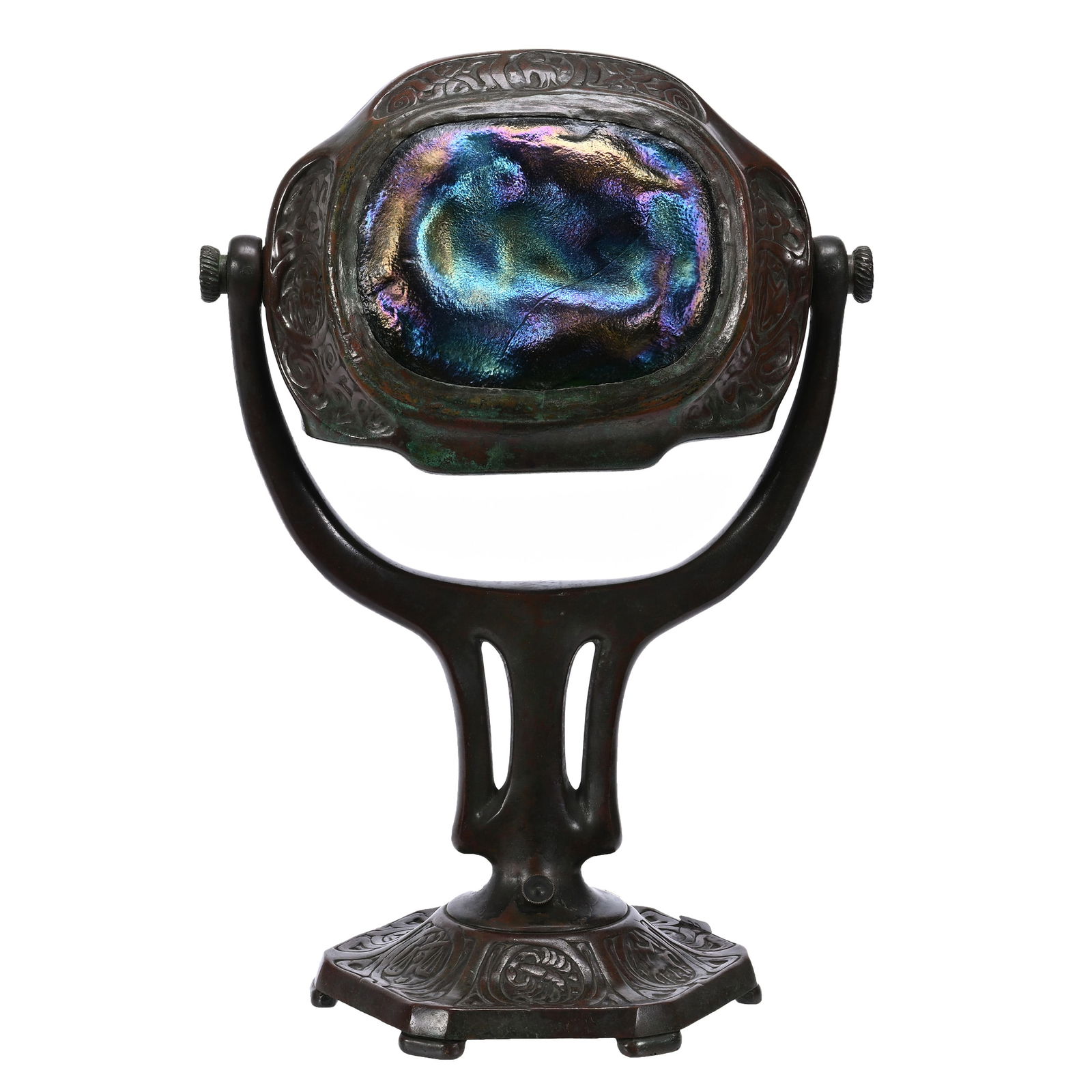 Zodiac Turtle Back Lamp Signed Tiffany Studios #541 (1 of 9)