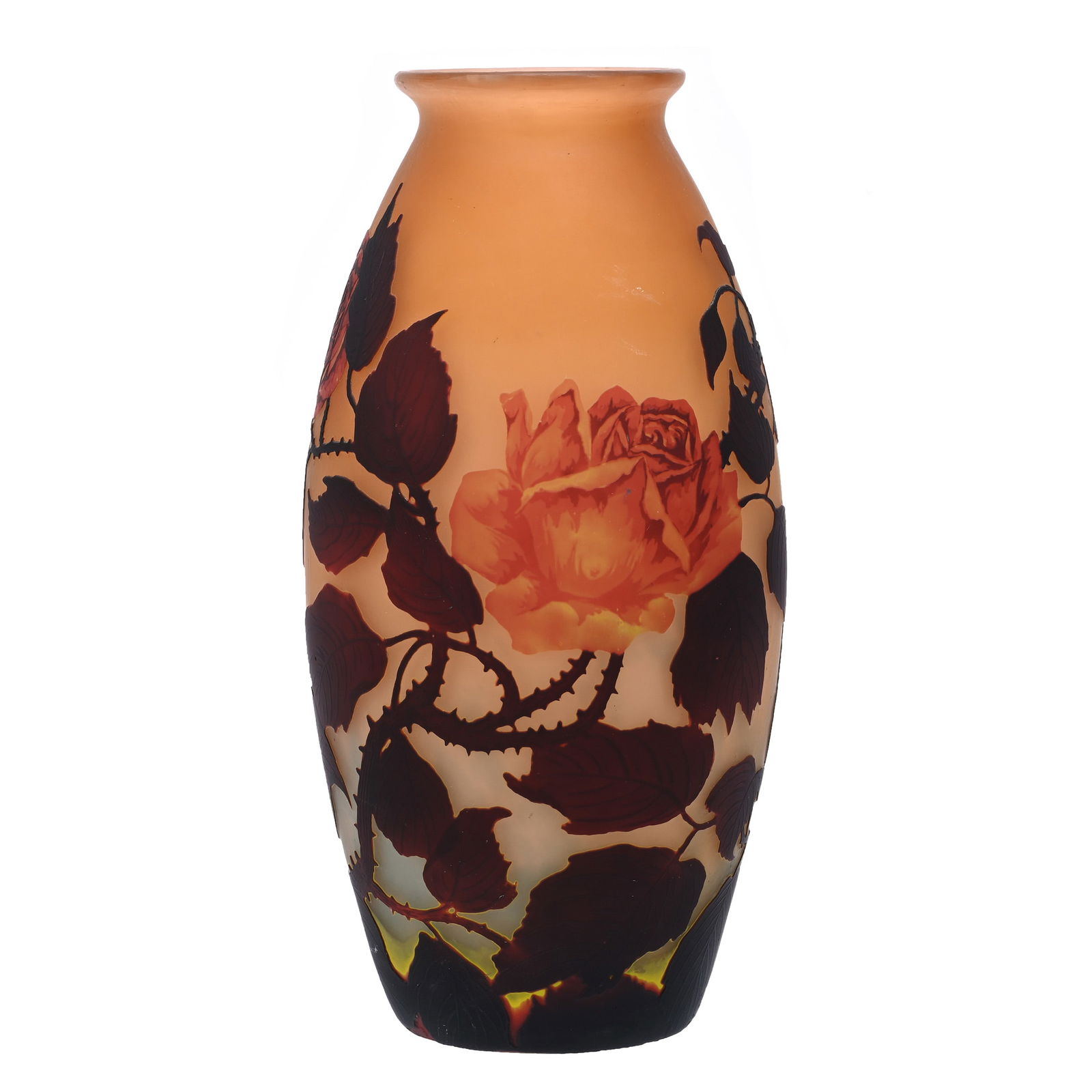 Vase Signed Muller Fres Luneville French Cameo (1 of 4)