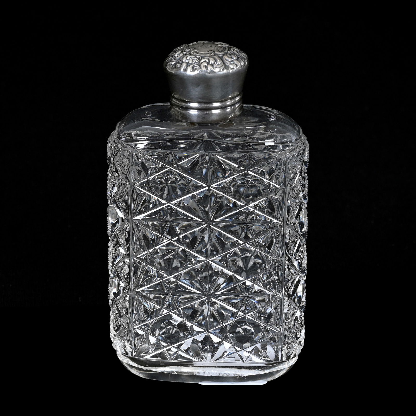 Lady's Pocket Flask, American Brilliant Cut Glass (1 of 3)