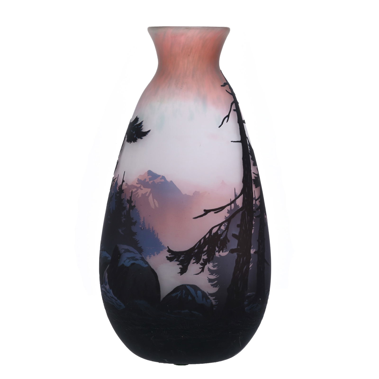 Vase Signed Muller Fres Luneville French Cameo (1 of 4)