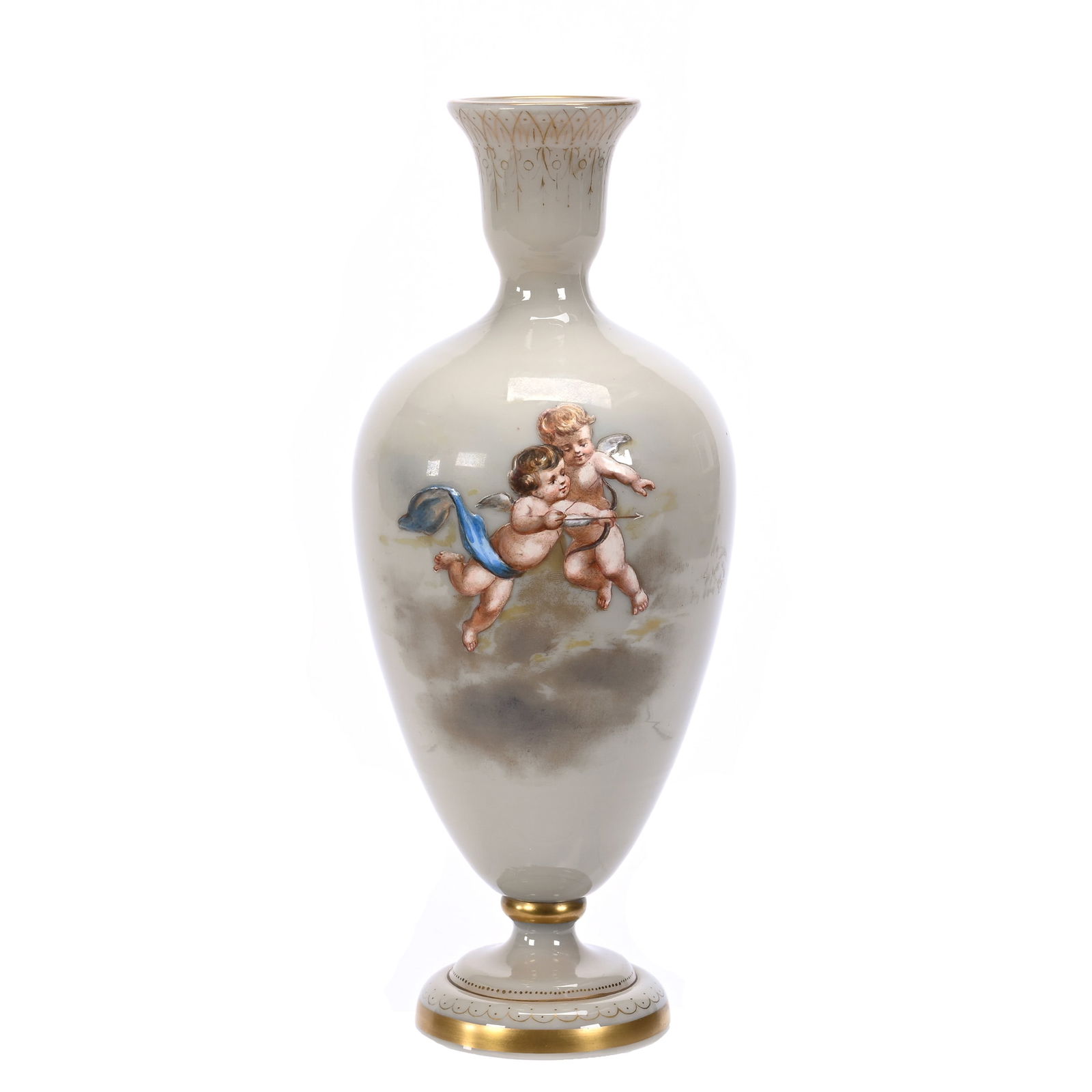 Pedestal Vase Signed Moser Art Glass (1 of 3)