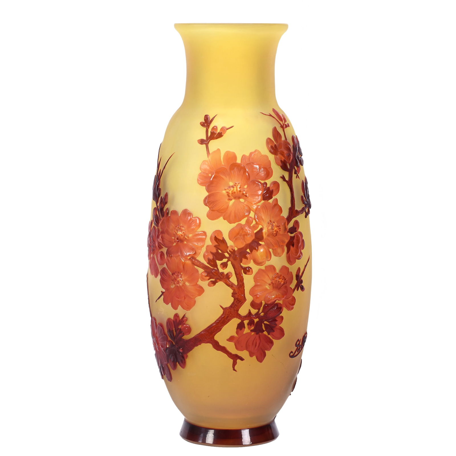 Vase Signed Galle Souffle French Cameo Art Glass (1 of 4)