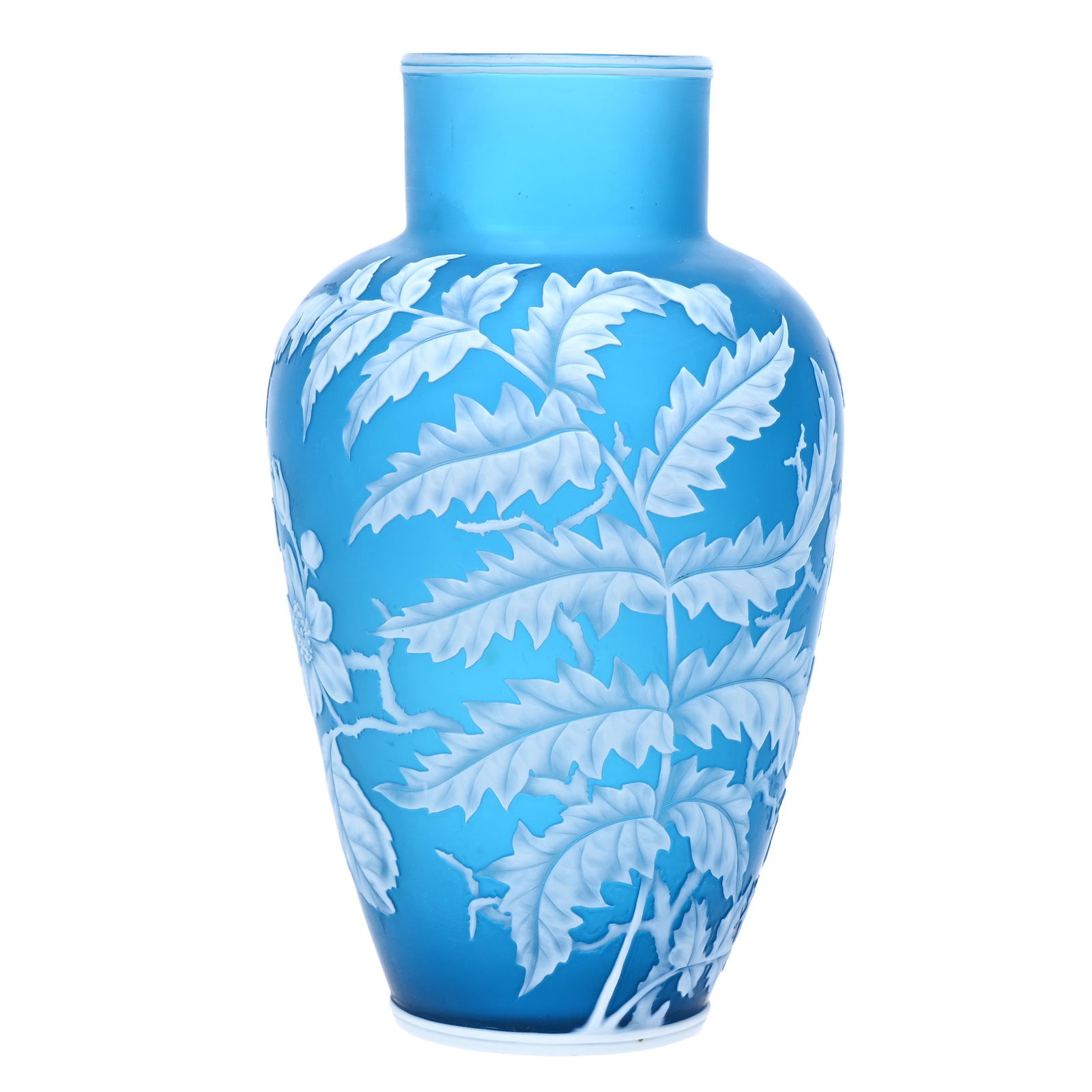 Vase, Unmarked English Cameo Art Glass (1 of 3)