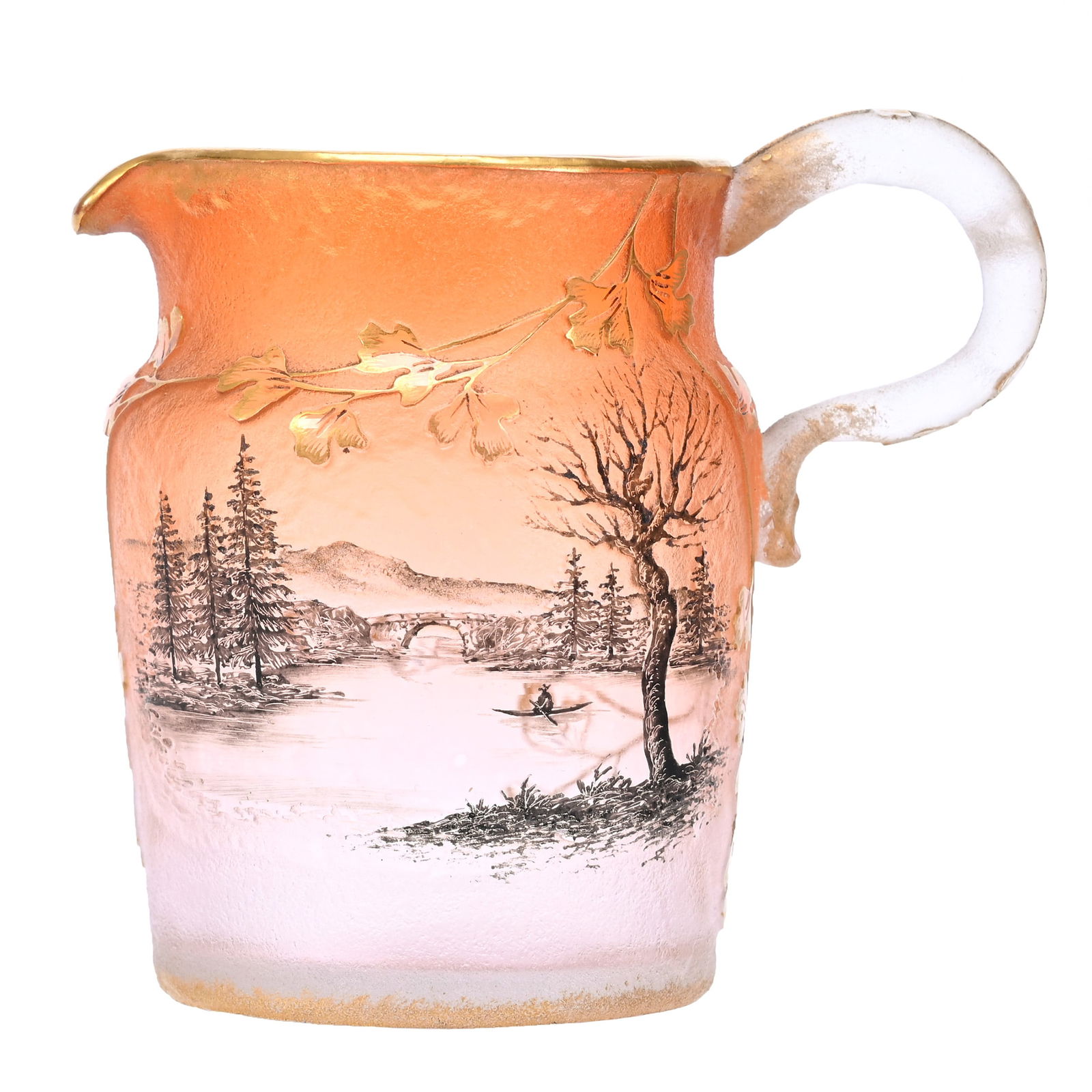 Miniature Pitcher Signed Daum Nancy French Cameo (1 of 4)