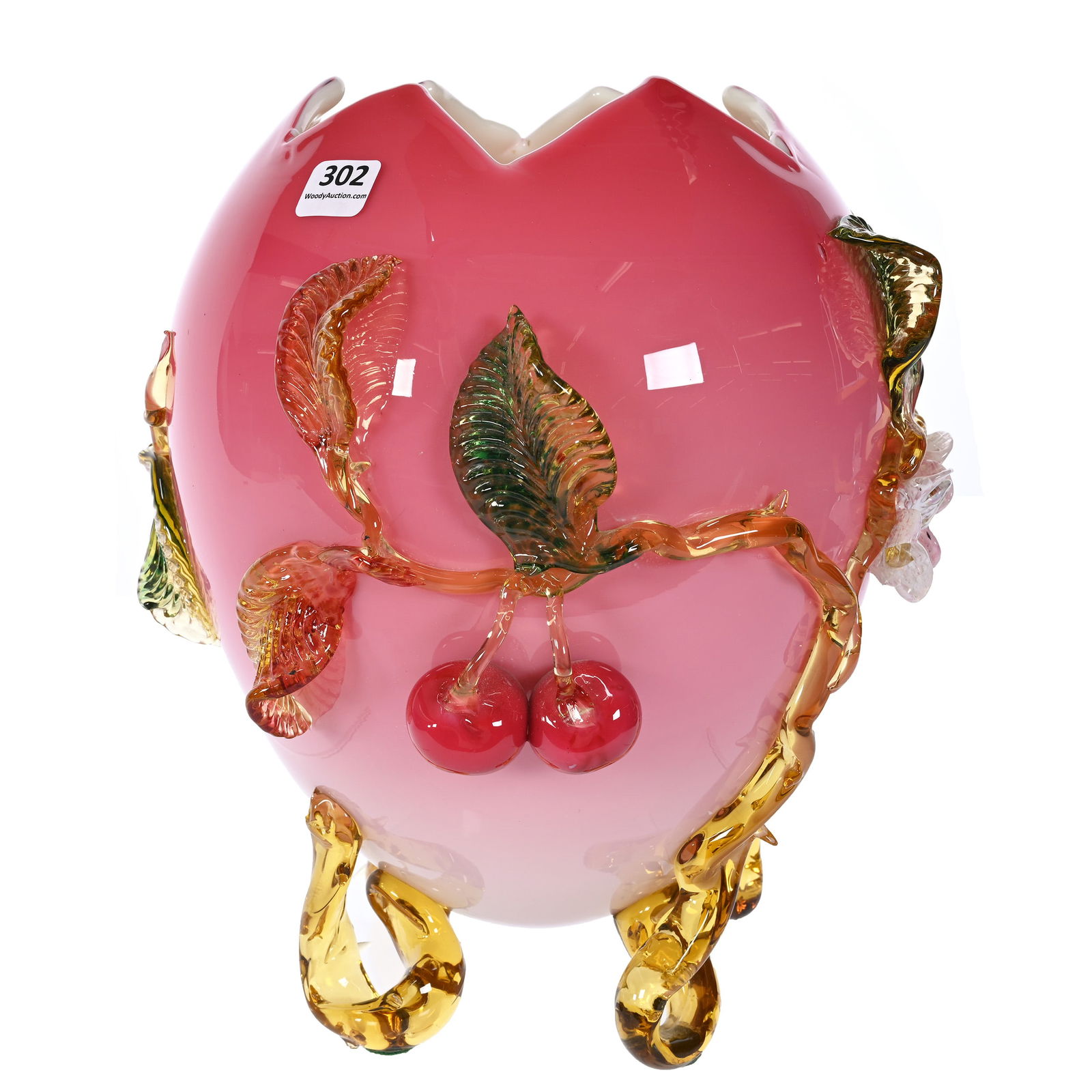 Vase, Stevens & Williams Cased Peachblow Art Glass (1 of 4)