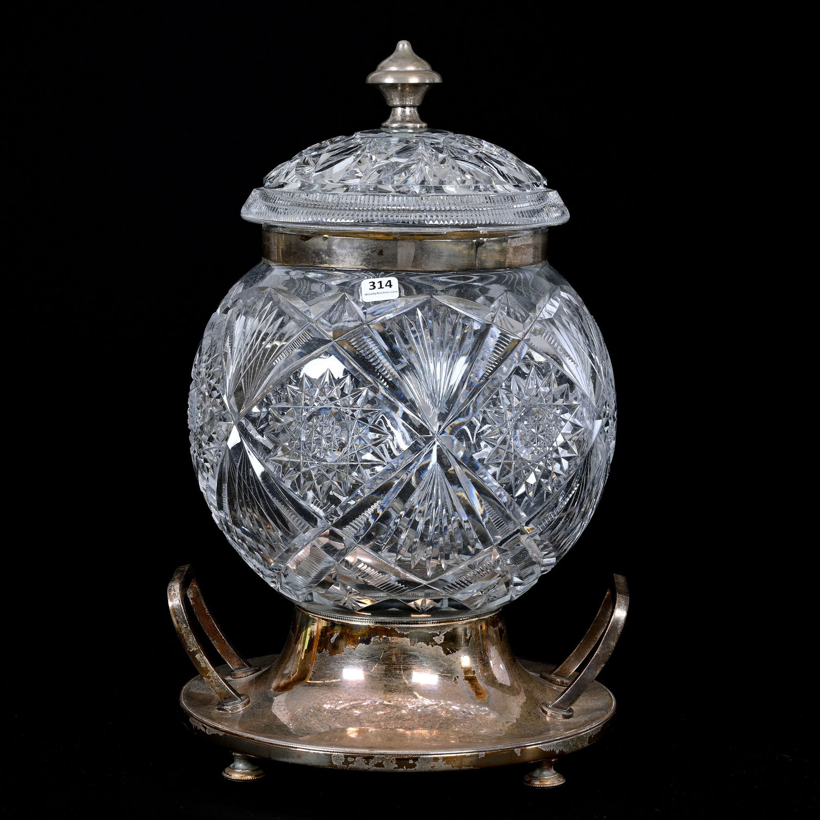 Covered Wassail Bowl, Brilliant Period Cut Glass (1 of 4)