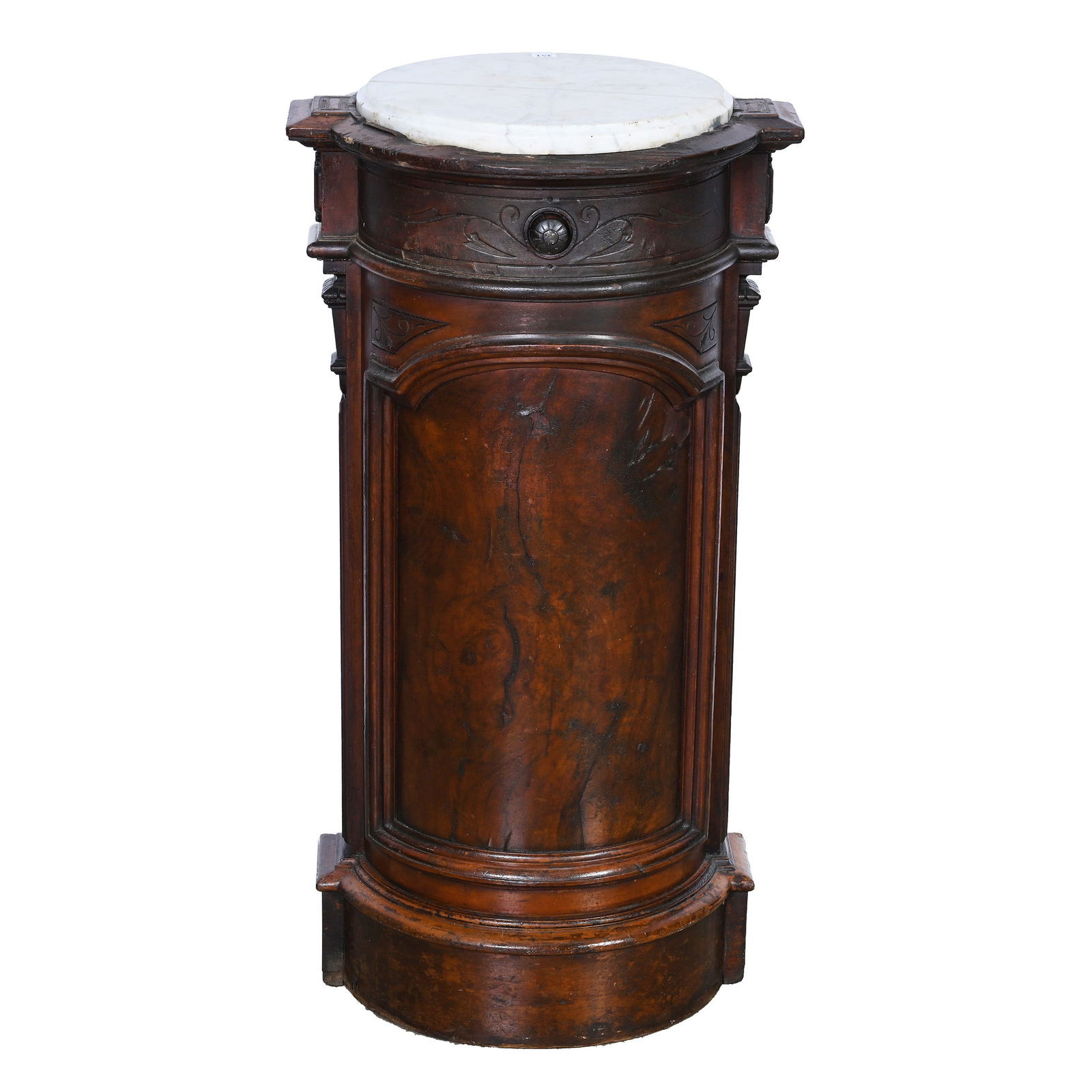 Liqueur Cabinet/Fern Stand, Cylinder Form, Walnut (1 of 5)