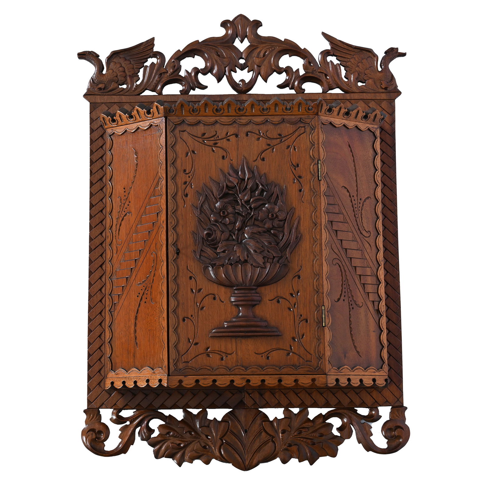 Solid Walnut Enclosed Wall Cabinet (1 of 7)