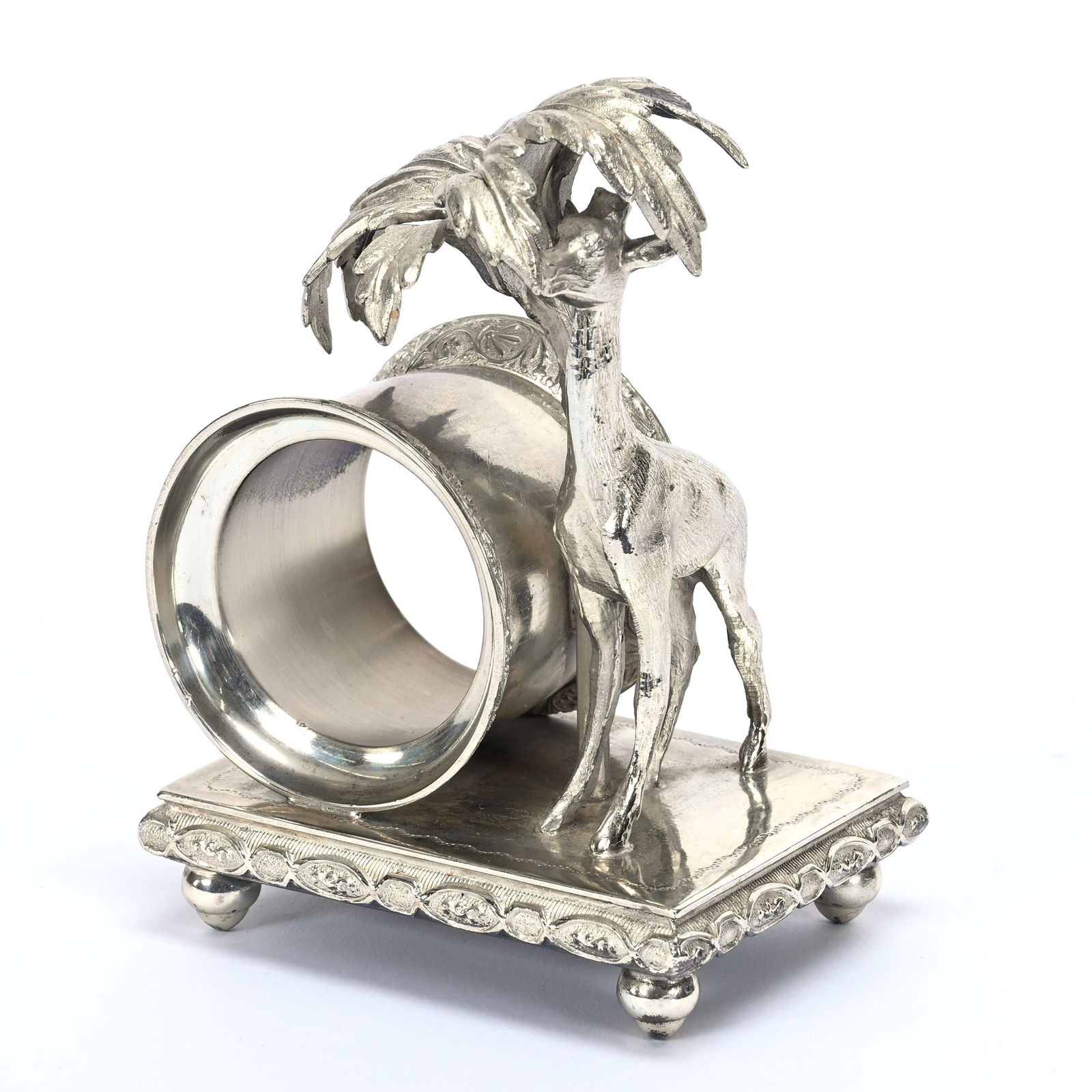 Figural Napkin Ring, Giraffe & Palm Tree (1 of 3)