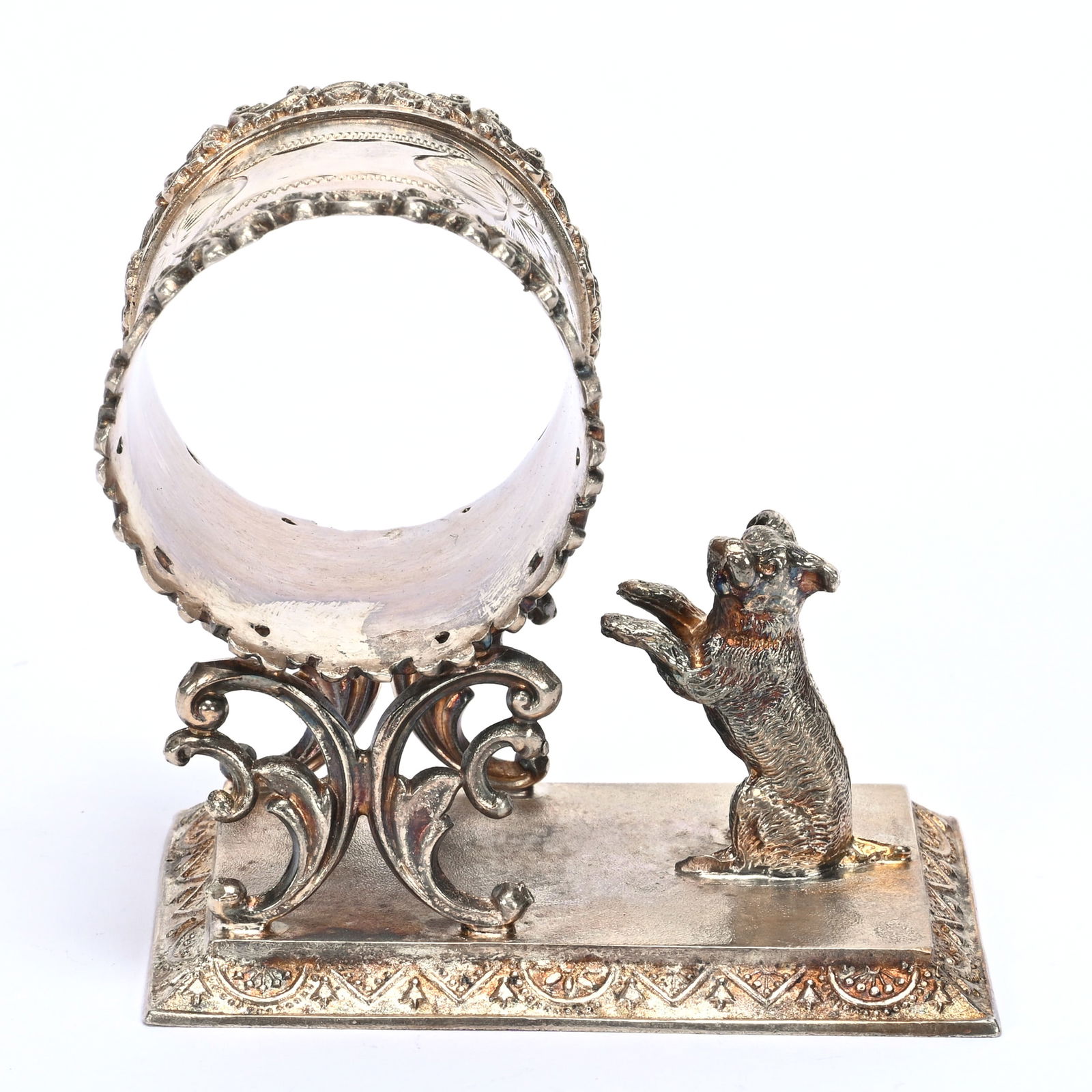 Figural Napkin Ring, Begging Dog (1 of 3)