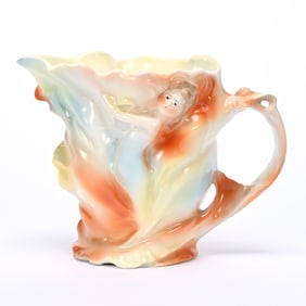 Art Nouveau Lady Milk Pitcher, Royal Bayreuth