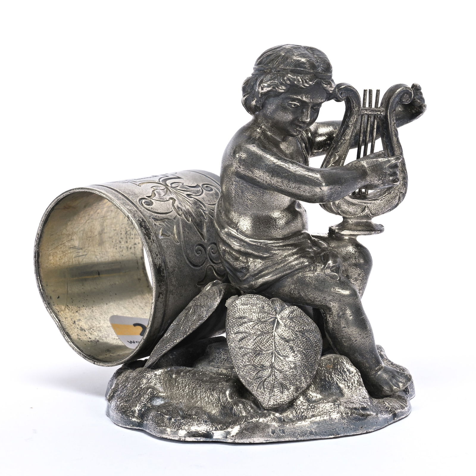 Figural Napkin Ring, Child Playing Lyre (1 of 3)