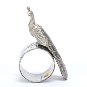 Figural Napkin Ring, Peacock