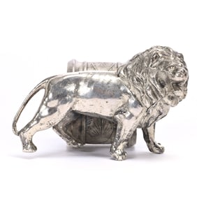 Figural Napkin Ring, Lion