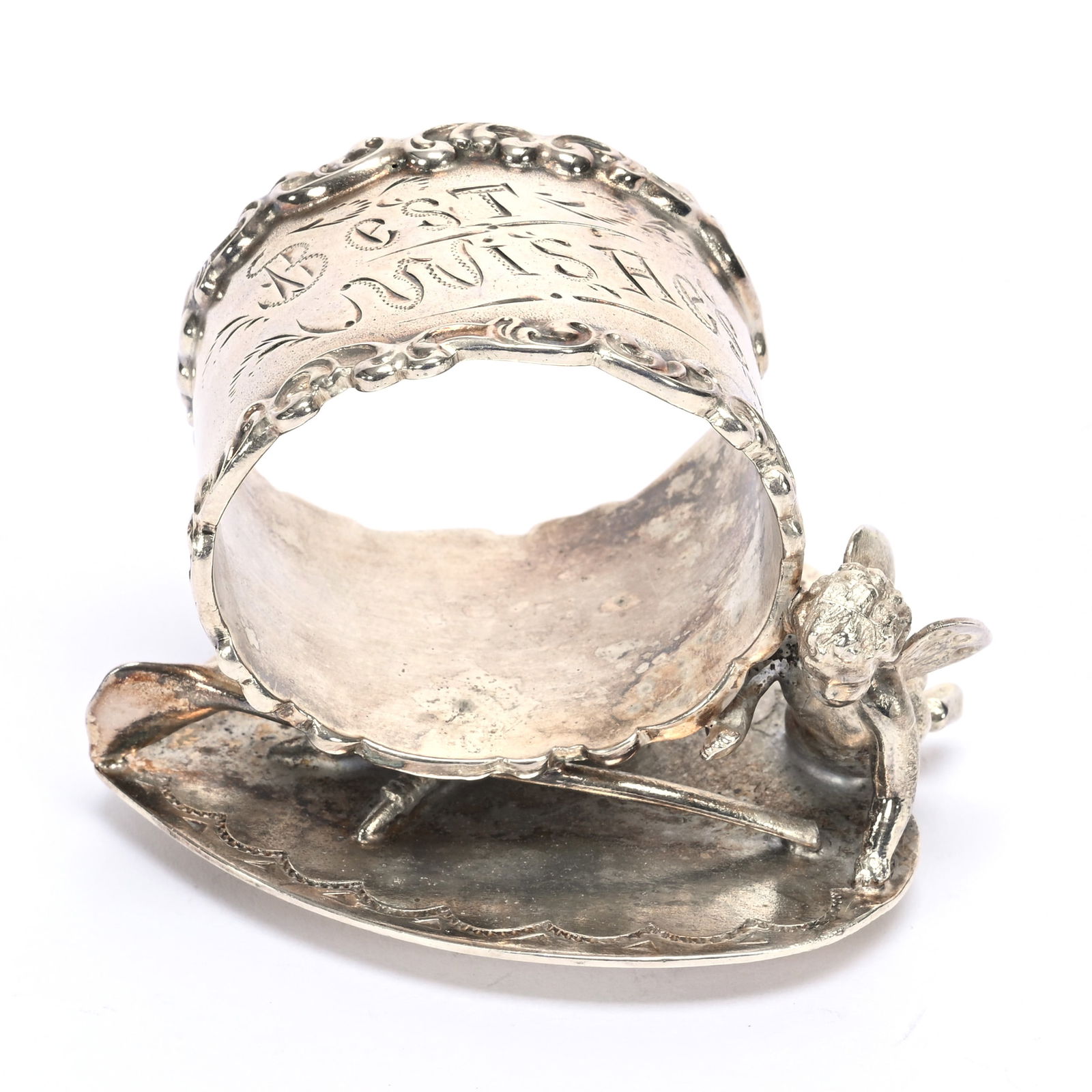 Figural Napkin Ring, Cherub, Heart, Wishbone (1 of 3)