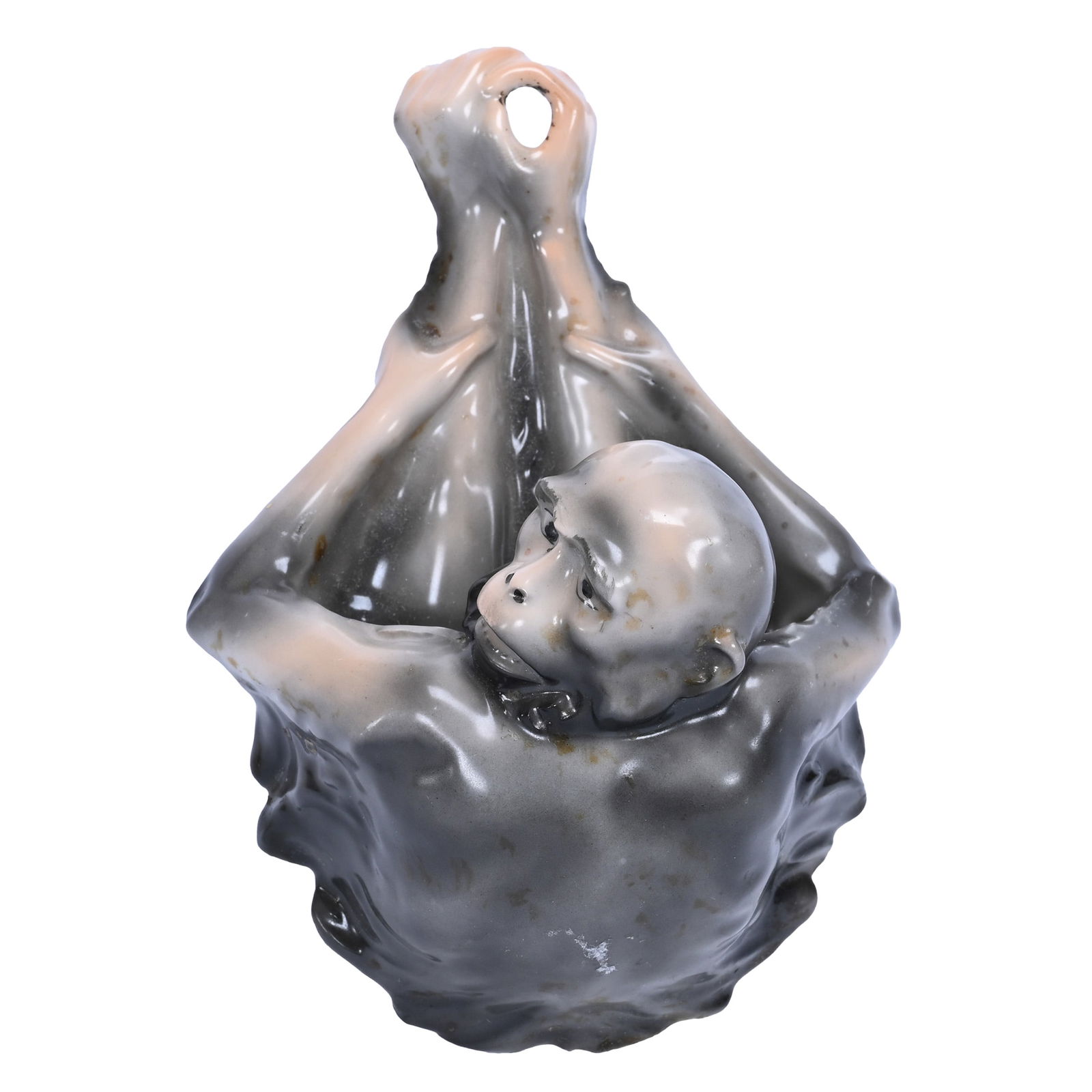 Chimpanzee Wall Pocket, Royal Bayreuth Blue Mark (1 of 2)