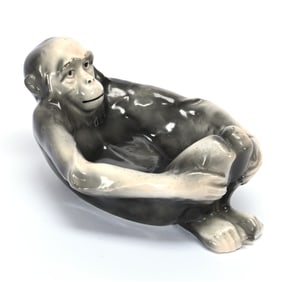 Chimpanzee Ash Tray, Royal Bayreuth Blue Mark