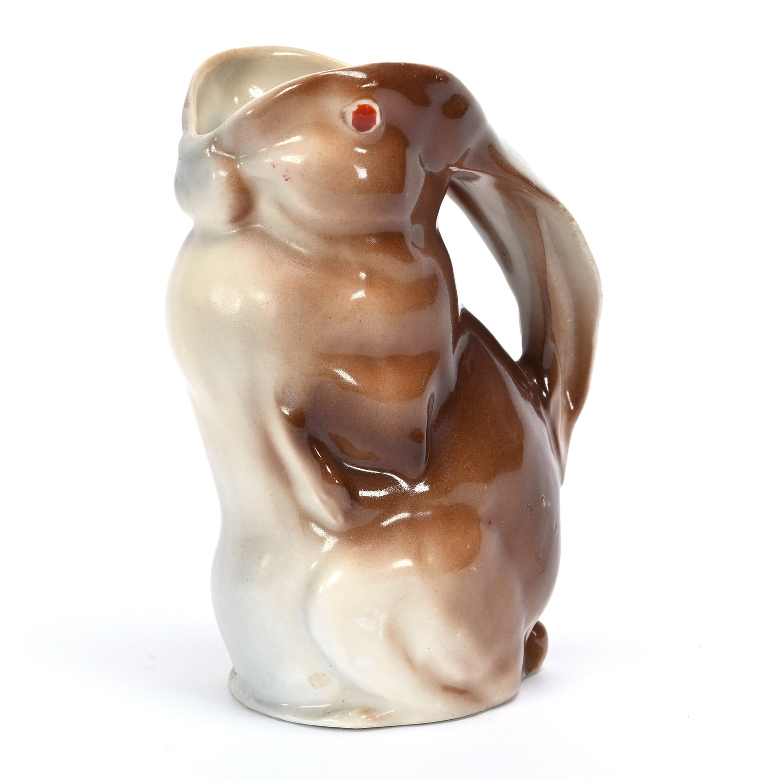 Rabbit Creamer, Royal Bayreuth: Rabbit Creamer, Royal Bayreuth, 4.5" x 3.25", Unmarked, Private Illinois Collection.