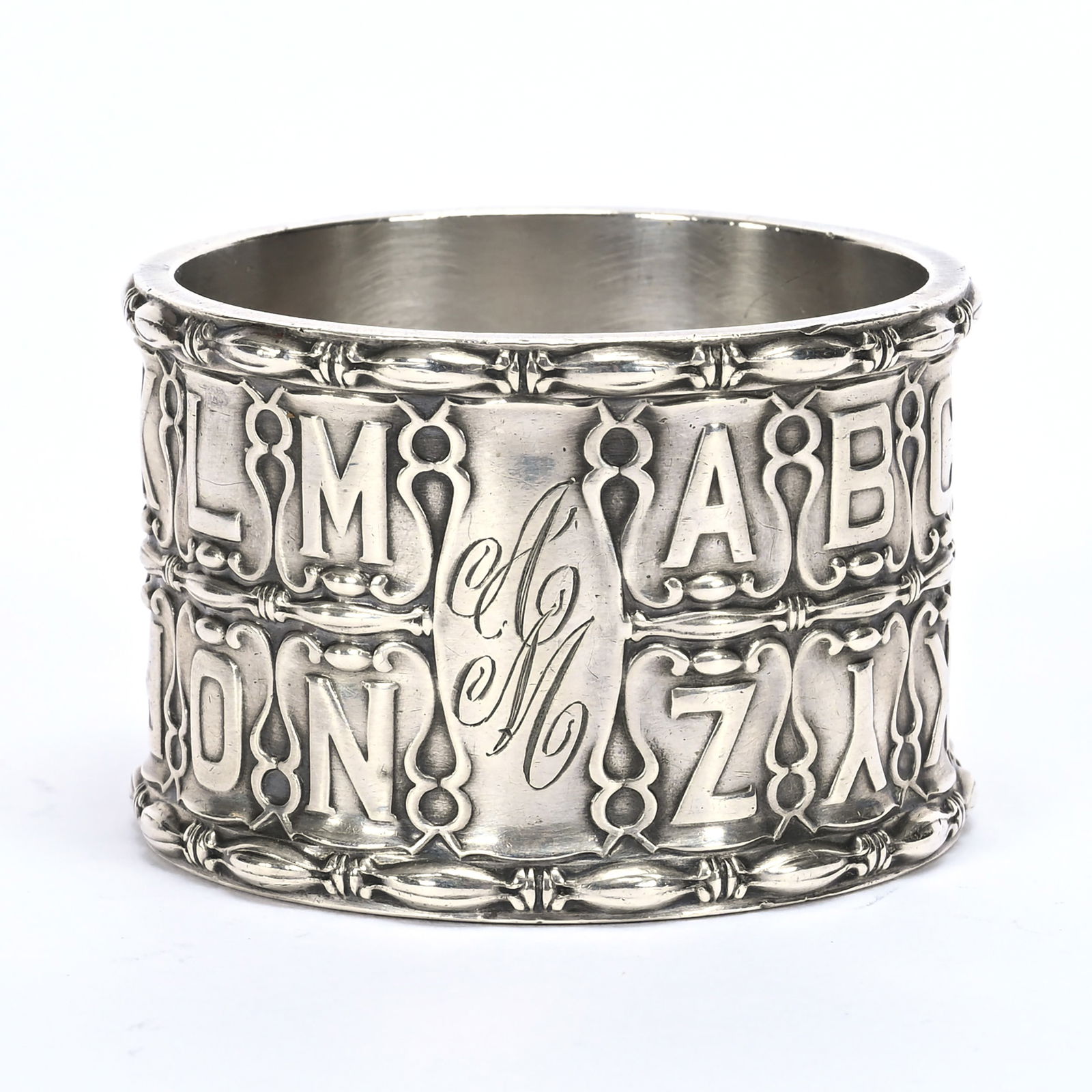 Embossed Napkin Ring, Sterling Silver (1 of 3)