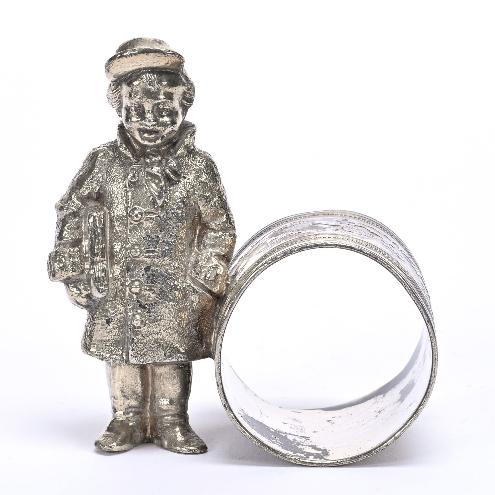 Figural Napkin Ring, School Boy (1 of 4)