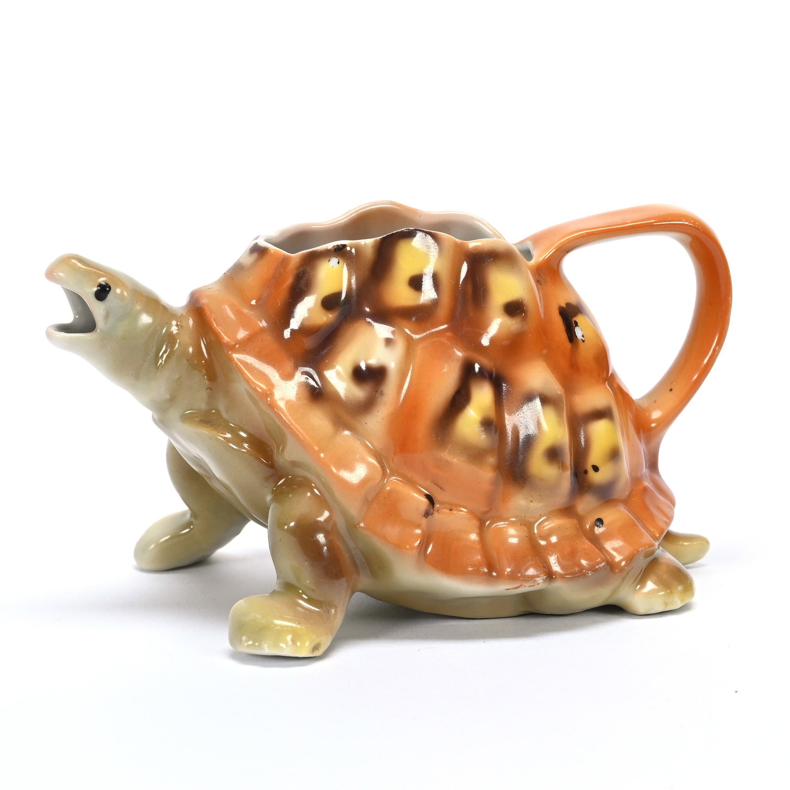 Turtle Creamer, Royal Bayreuth Blue Mark: Turtle Creamer, Royal Bayreuth Blue Mark, 2.5" x 4.5", Private Illinois Collection.