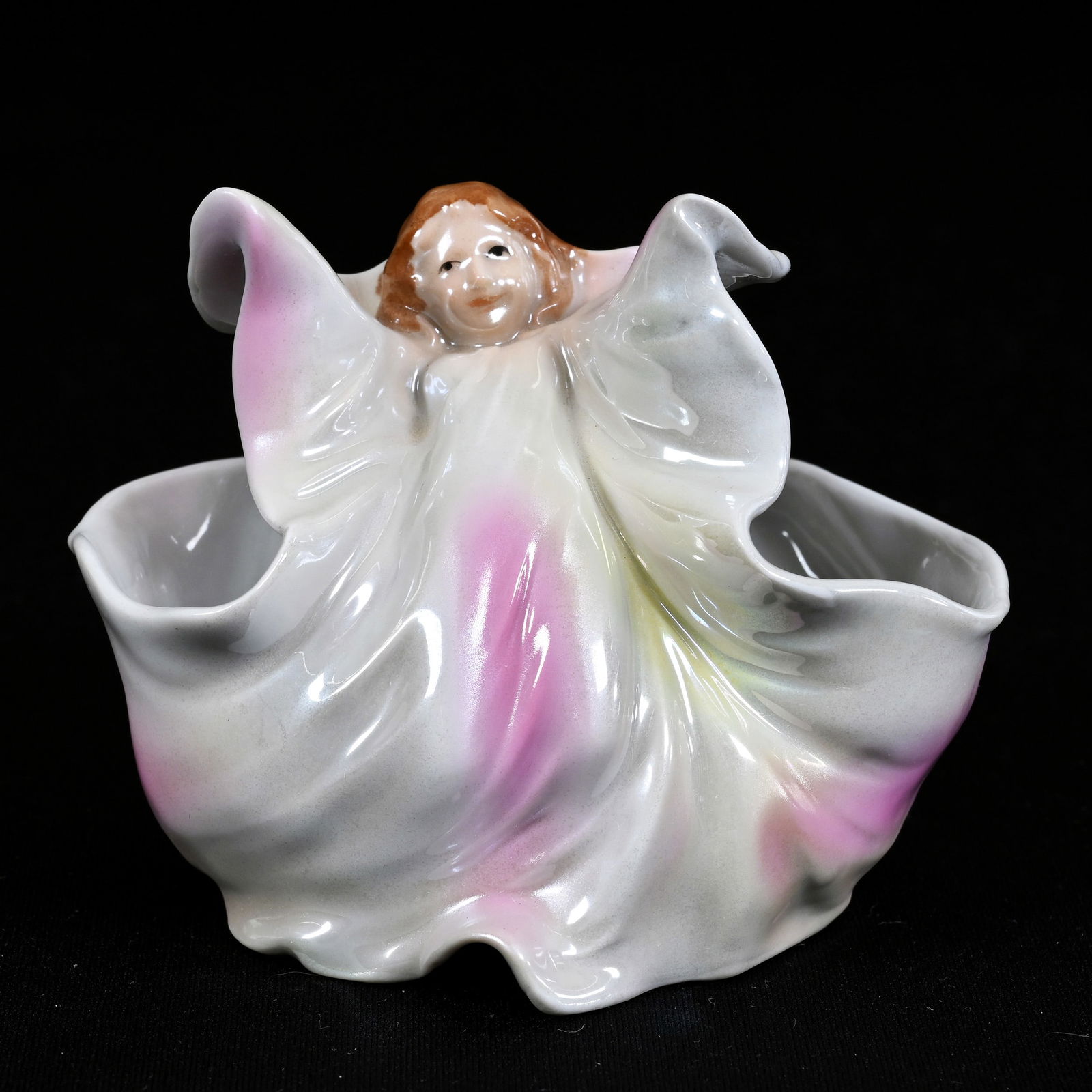 Art Nouveau Lady Ashtray, Royal Bayreuth Blue Mark (1 of 3)