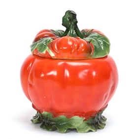 Tomato Cracker Jar, Royal Bayreuth Blue Mark