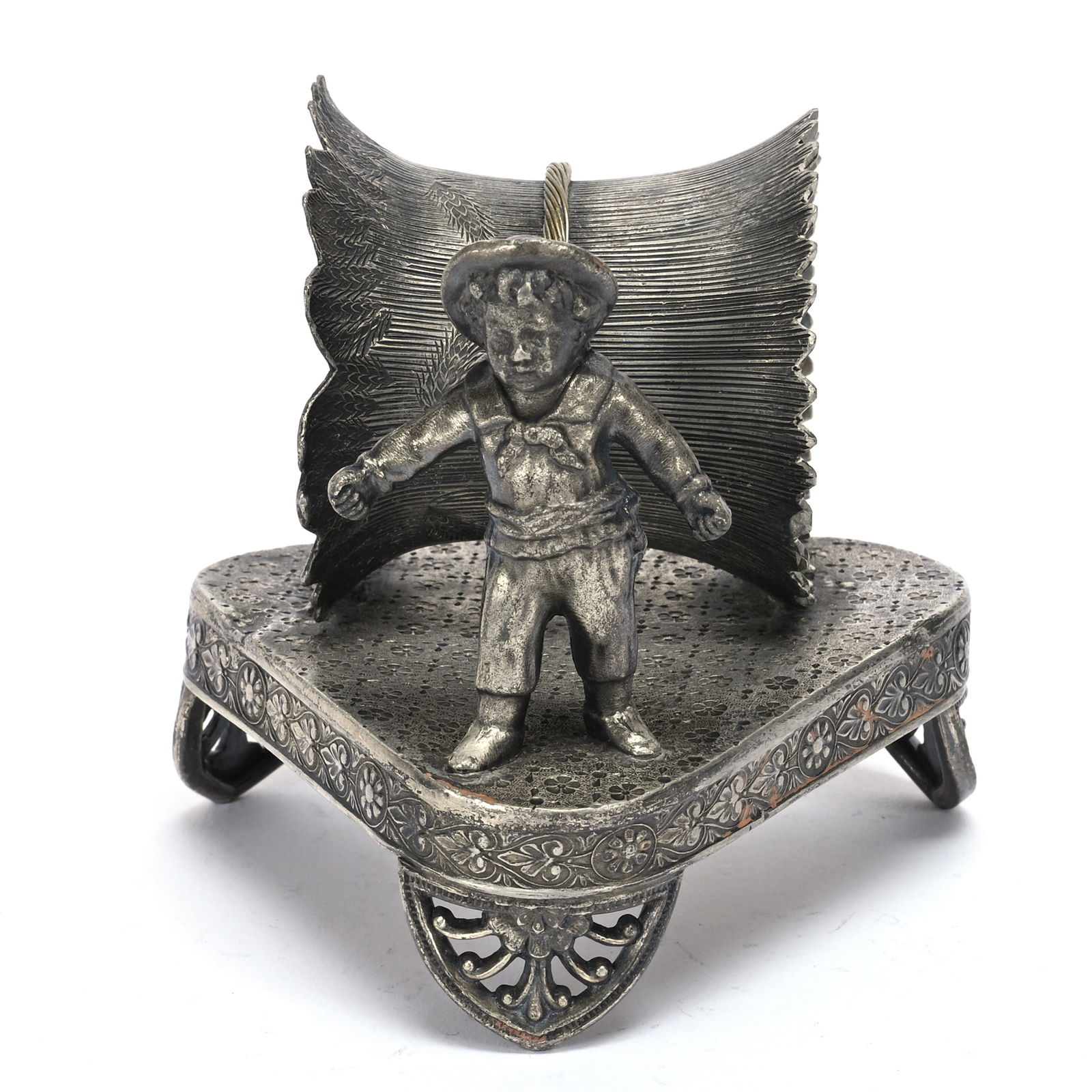 Figural Napkin Ring, Boy Near Wheat Shock (1 of 3)