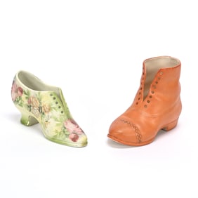 (2) Shoes Attributed To Royal Bayreuth