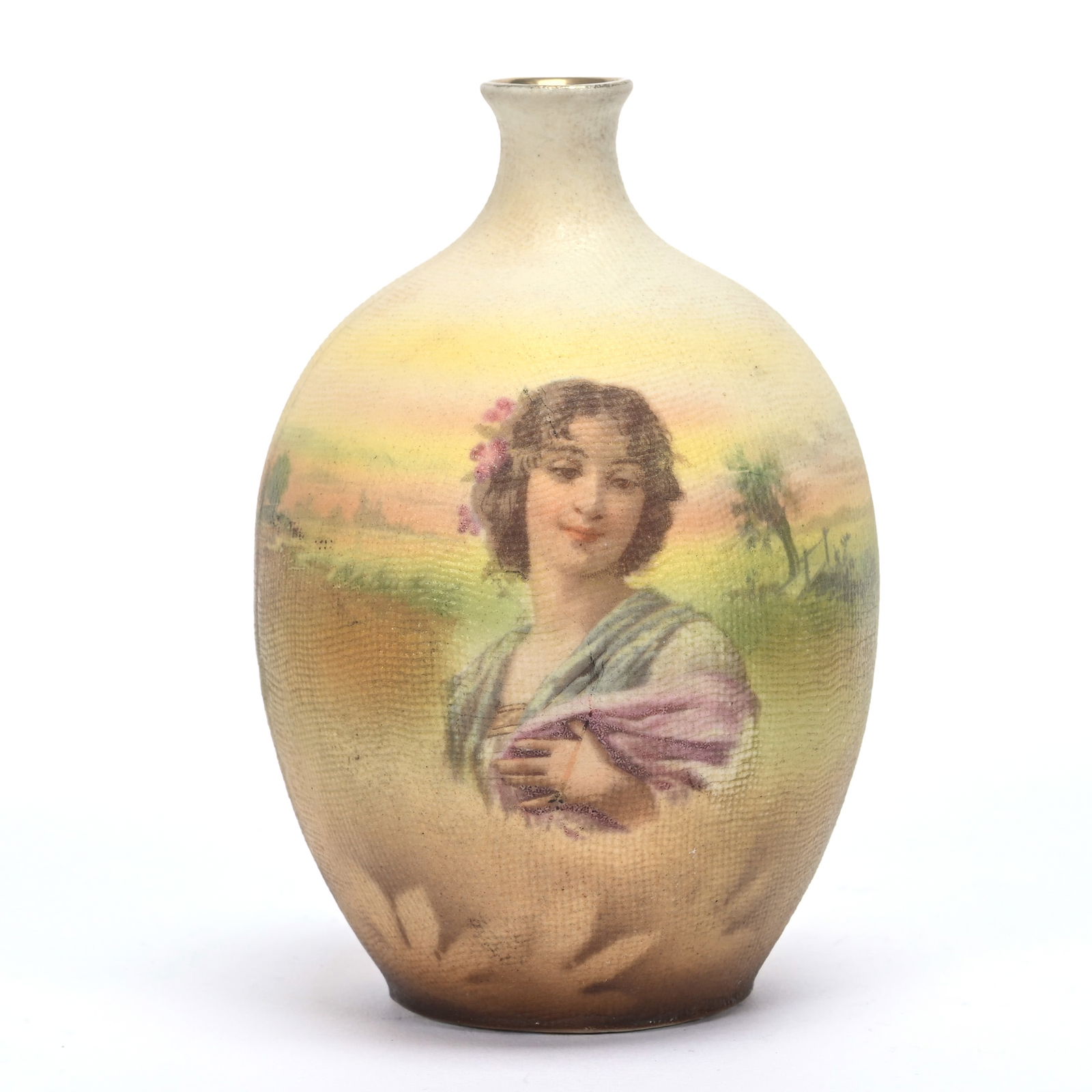 Vase, Royal Bayreuth Blue Mark, Tapestry Finish (1 of 3)