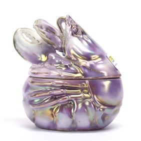 Lobster Covered Sugar, Royal Bayreuth Blue Mark