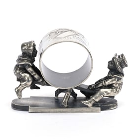 Figural Napkin Ring, Kate Greenaway Kids On See-Saw