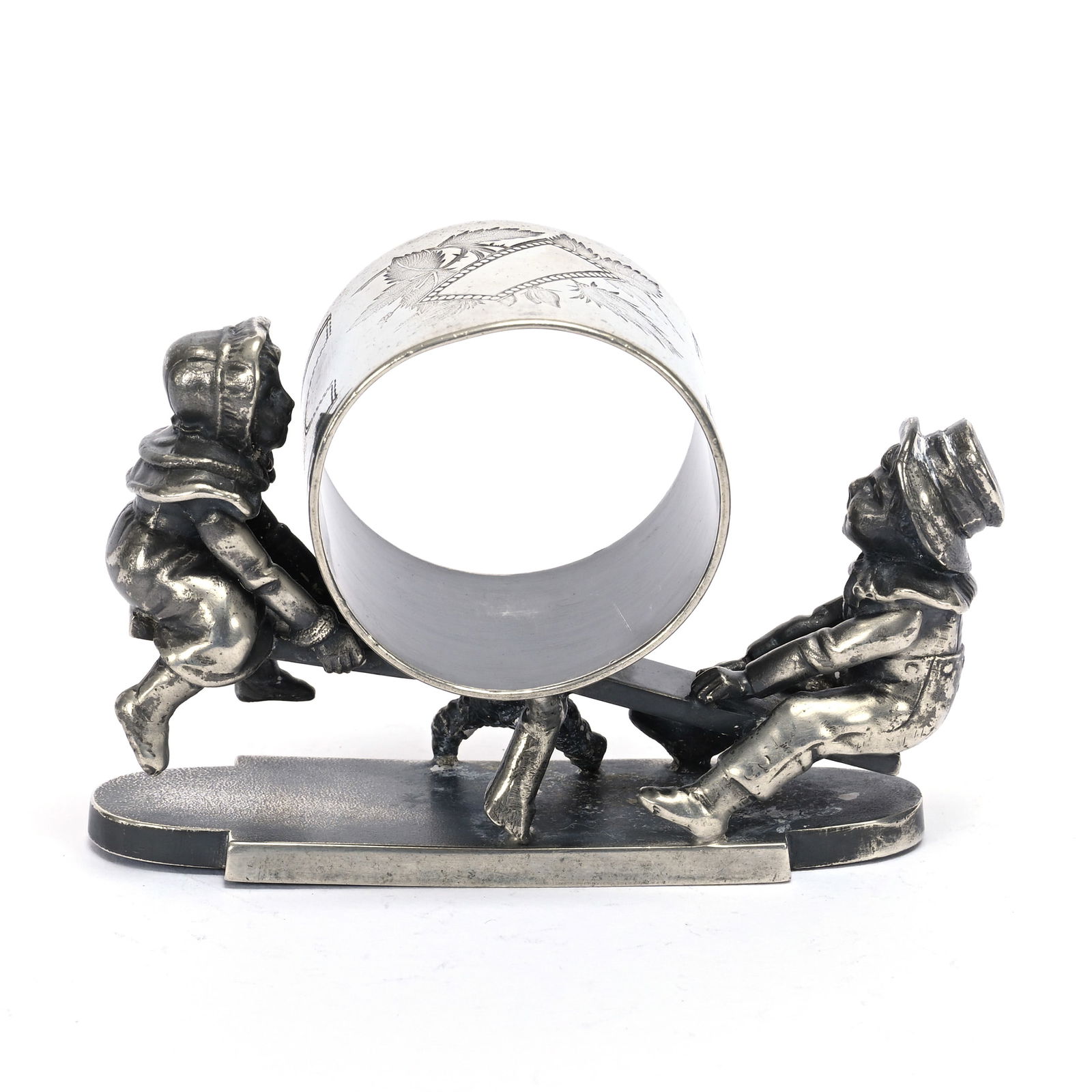 Figural Napkin Ring, Kate Greenaway Kids On See-Saw (1 of 3)