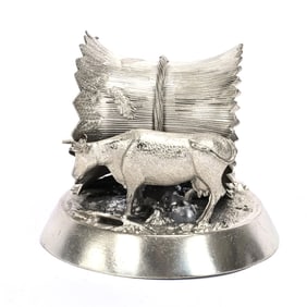 Figural Napkin Ring, Owl & Wheat Shock