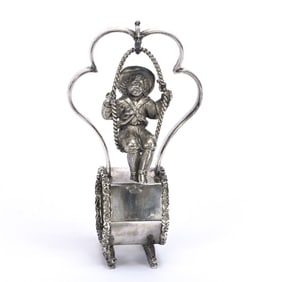 Figural Napkin Ring, Boy On Swing