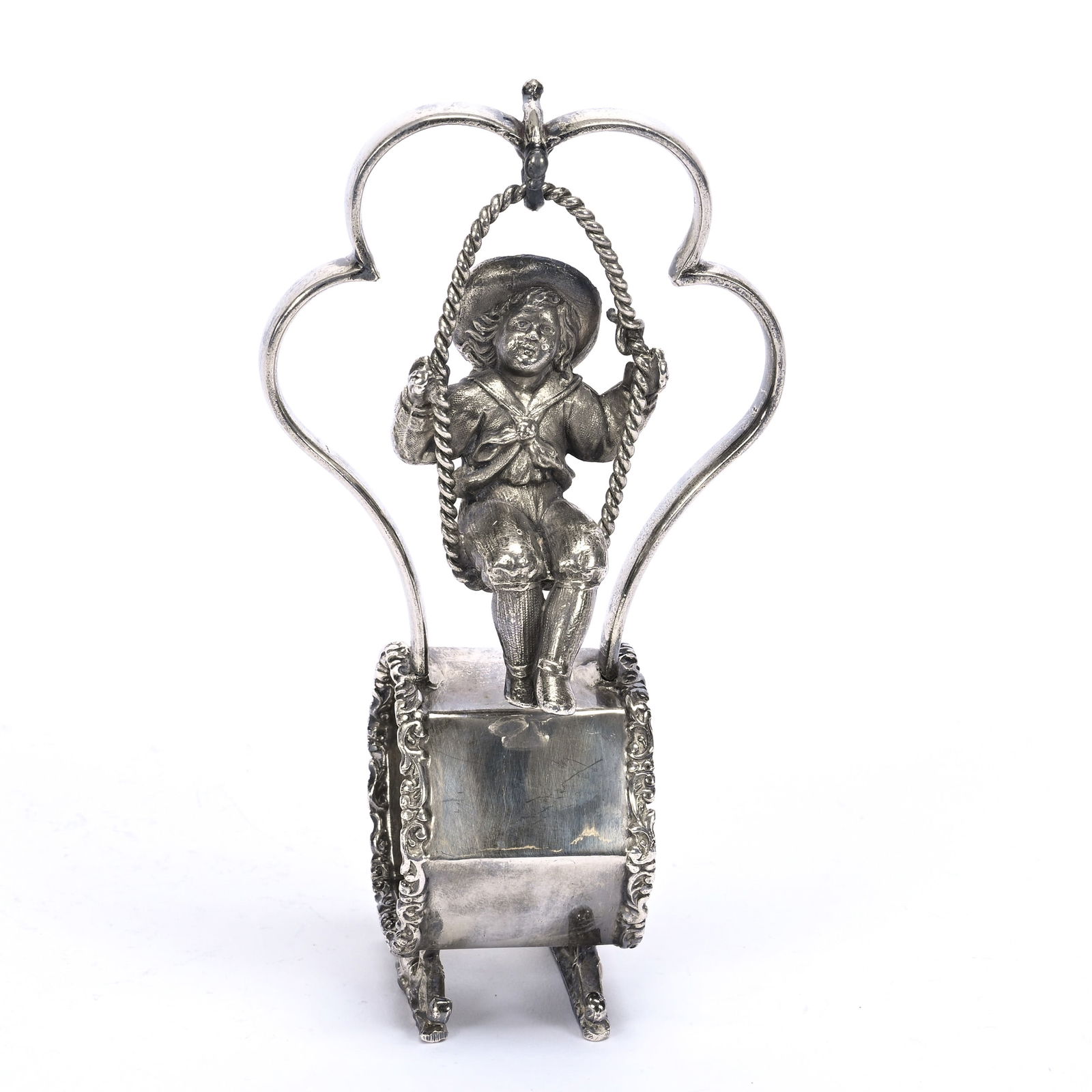 Figural Napkin Ring, Boy On Swing (1 of 3)