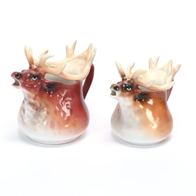 (2) Elk Pitchers, Royal Bayreuth