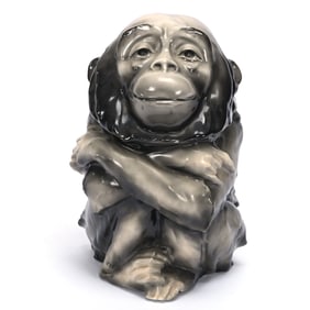 Chimpanzee Humidor, Royal Bayreuth Blue Mark